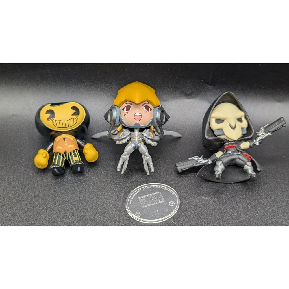 Overwatch Cute But Deadly & Bendy and the Ink Machine Lot of Three 2.5" Figures